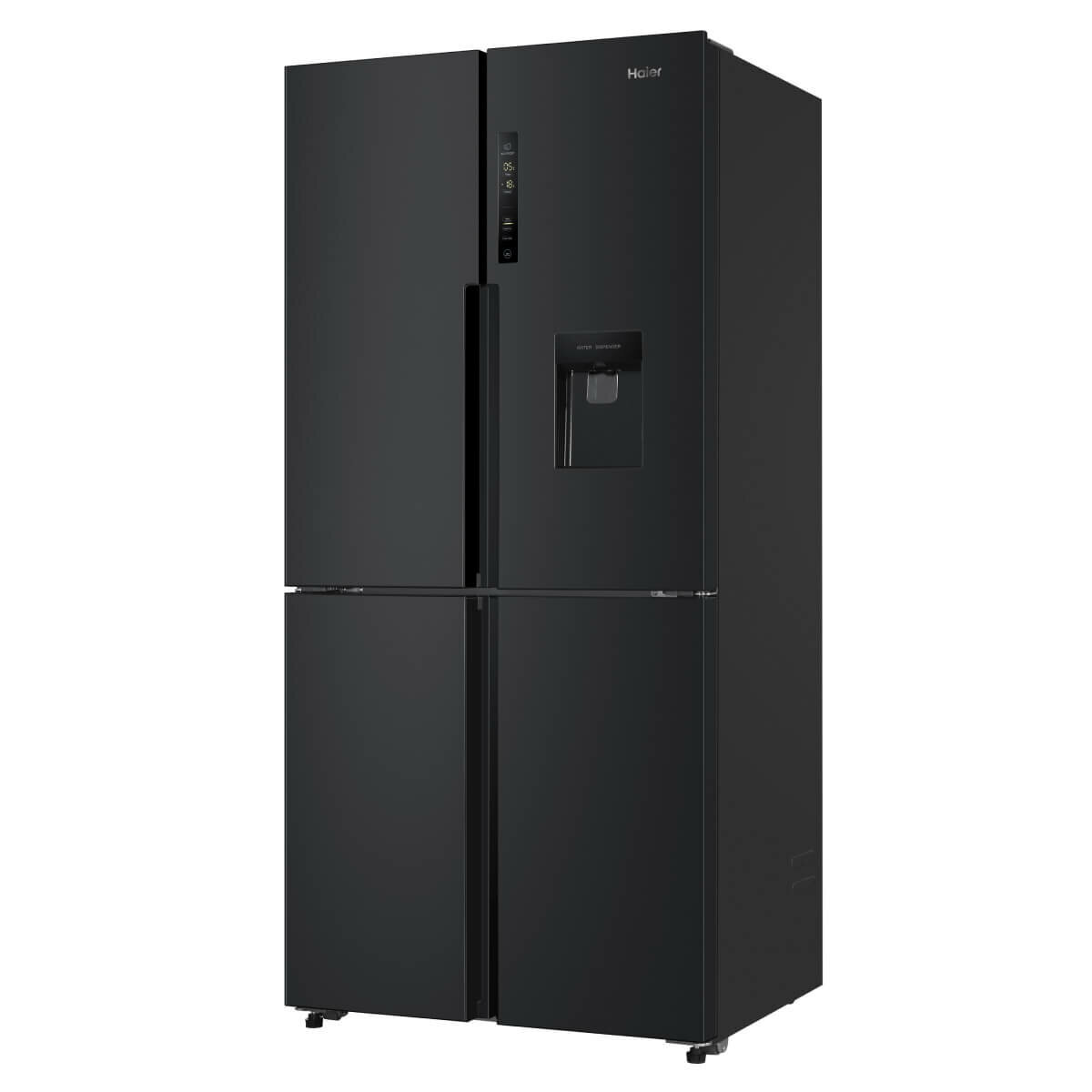 Haier 463L Quad Door Frost Free Fridge with Water Dispenser Black HRF516YHC hero image