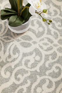 Rug Culture Chrome Medium Silver & Off White Rug 200X200CM - CRO-LYD-SIL-200X200 hero image