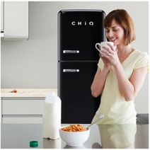 CHiQ 202L Retro Top Mount Fridge Black CRTM200NB hero image