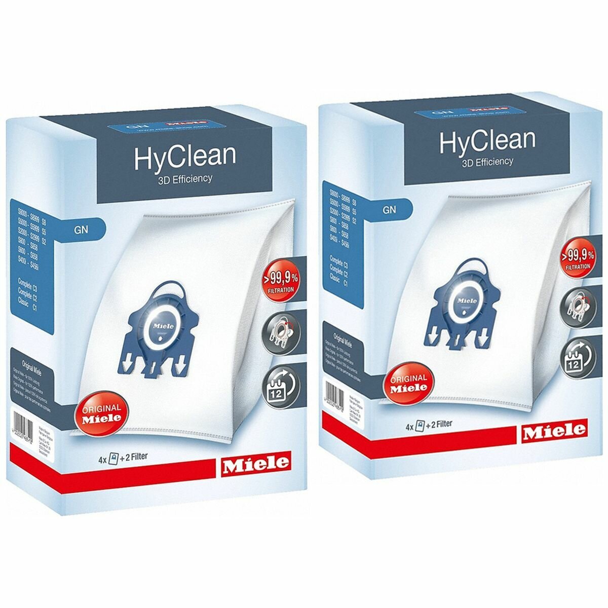 Miele 2x HyClean 3D Efficiency GN Dustbags 099177302PK