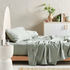 Linen House Augusta 500TC Green Gum King Fitted Sheet 50cm 01843F732 image NaN