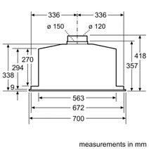 Bosch 70cm Series 6 Under Cupboard Rangehood DHL785BAU hero image