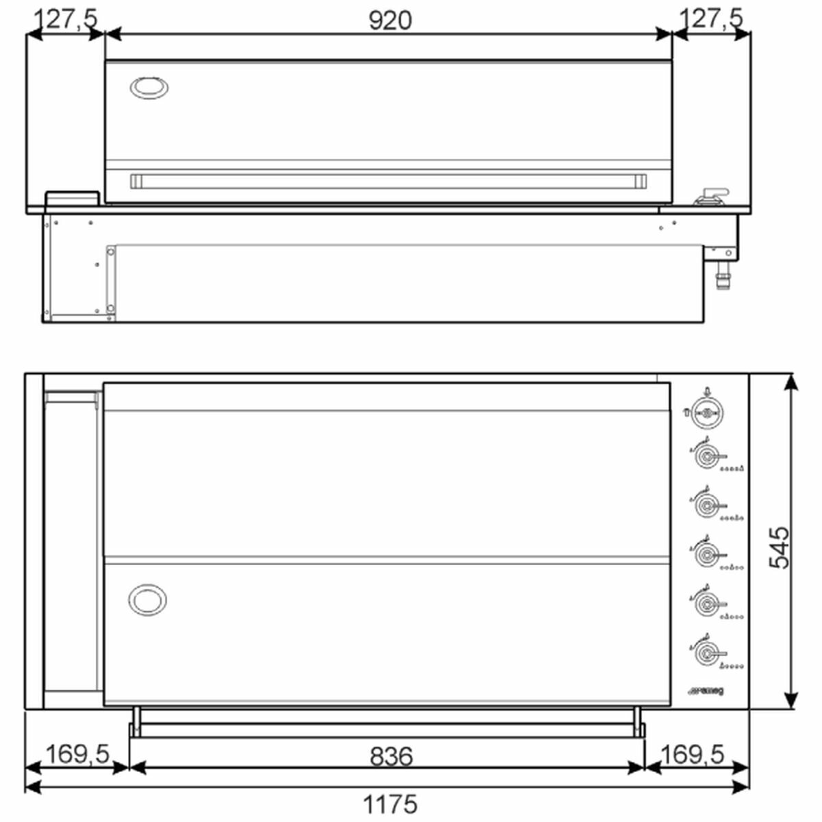 Smeg BQI1205HAU 5 Burner Built-In BBQ hero image