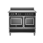 Bertazzoni 100cm Heritage Induction Freestanding Double Oven/Stove Matte Black HER105I2ENET hero image