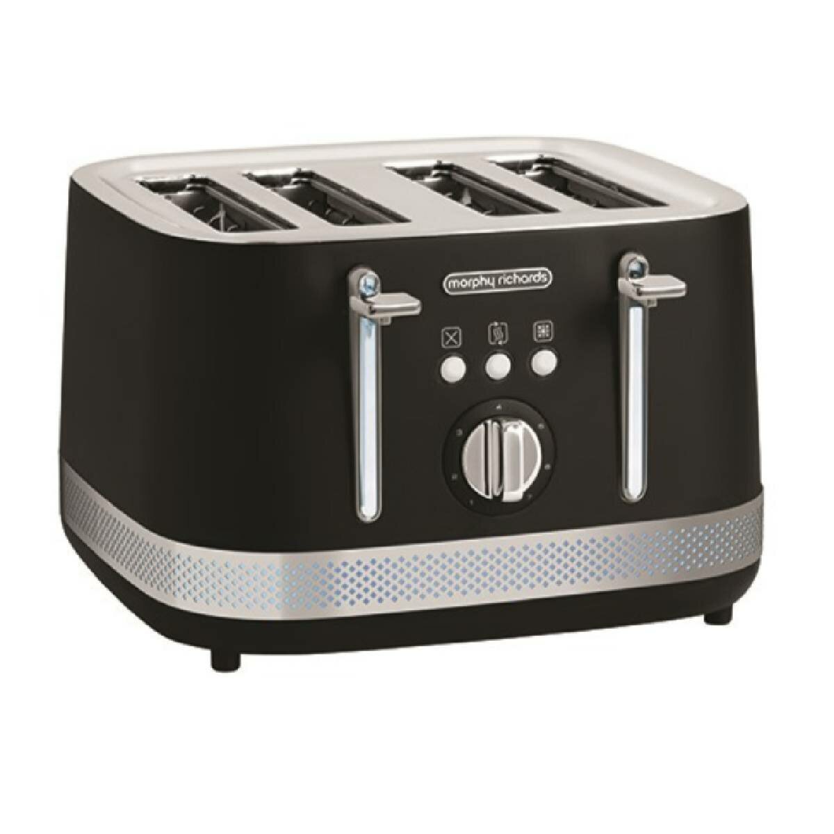 Morphy Richards Illumination Black Stainless Steel 4 Slice Toaster 248020 hero image