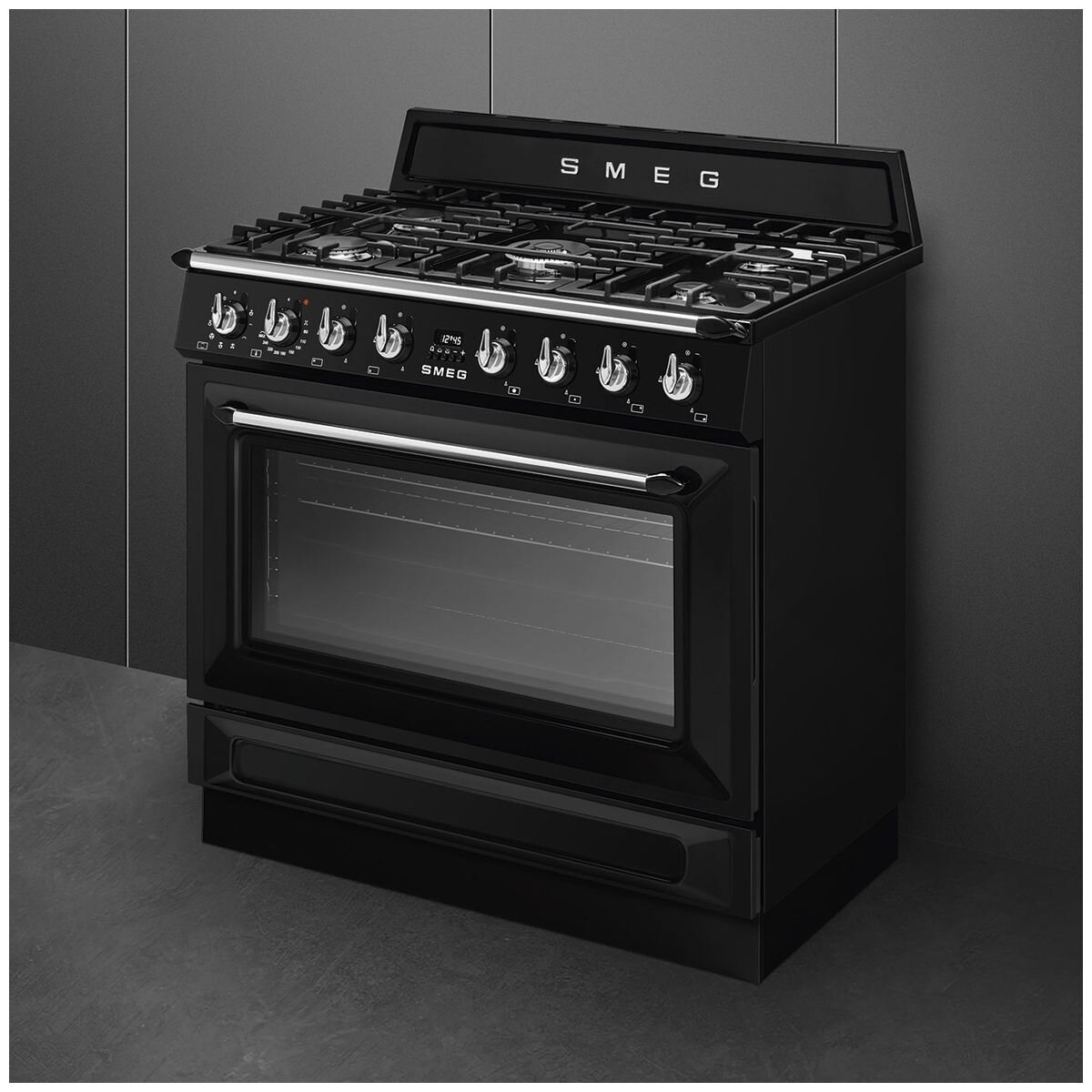 SMEG Victoria Series 90cm Dual Fuel Upright Oven/Stove TRA90GMBL hero image
