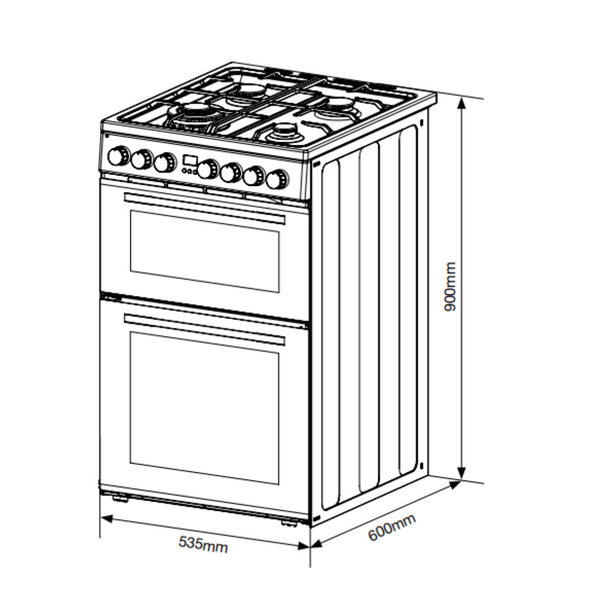 Belling 540mm new arrivals electric freestanding cooker