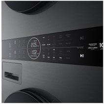 LG 12kg/9kg WashTower All-In-One Stacked Washer Dryer Platinum Black WWT-1209B hero image