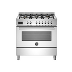 Bertazzoni 90cm Professional Dual Fuel Freestanding Oven/Stove Stainless Steel PRO96L1EXT hero image