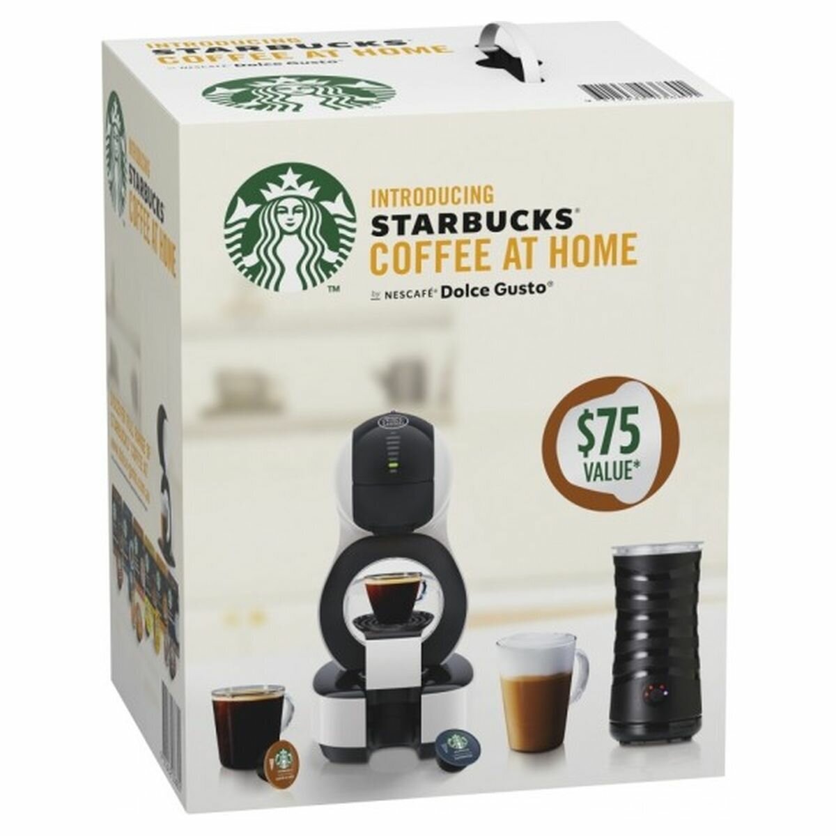Nescafe Dolce Gusto Starbucks Bundle With Milk Frother NSB640WHT