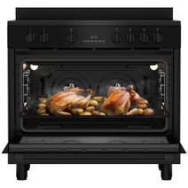 Beko 90 cm Black Twin Fan Freestanding Oven with Ceramic Cooktop BFCB917CMB hero image