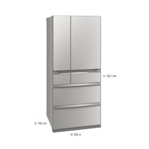 Mitsubishi Electric 743L WX Series 6 Door Multi Drawer Fridge MR-WX743C-S-A hero image