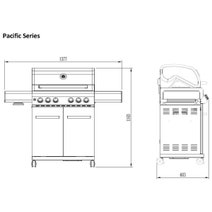 Masport Pacific Blue MKII Freestanding Barbeque 553205 hero image