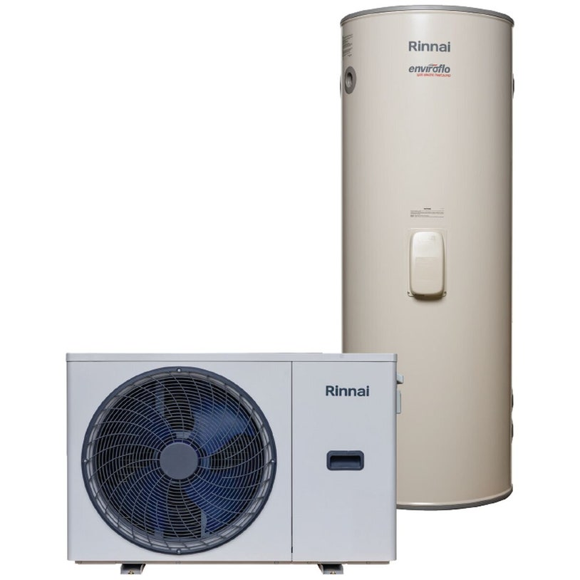 Split Water Machine Rinnai Enviroflo S Split 7.0kW-315Ltr Electric Heat Pump Hot Water ...