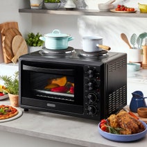 Morphy Richards Benchtop Convection Oven with Two Hot Plates MRBO32BLK2 hero image