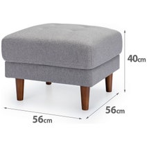 Zinus Adair Modern Ottoman Light Grey AU-AD-LG-OT hero image