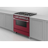 Fisher & Paykel Series 9 90cm Classic Freestanding Dual Fuel Pyrolytic Cooker Red OR90SCG6R1 image NaN