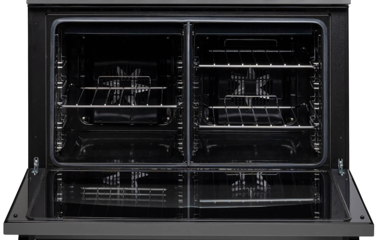 Falcon 90cm Classic FX Dual Fuel Freestanding Oven/Stove Stone Blue and Brass CLA90FXDFSB-BR hero image