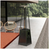 Havana Outdoors Steel Gas Pyramid Patio Garden Outdoor Heater Black Stainless Steel 10004936 image NaN
