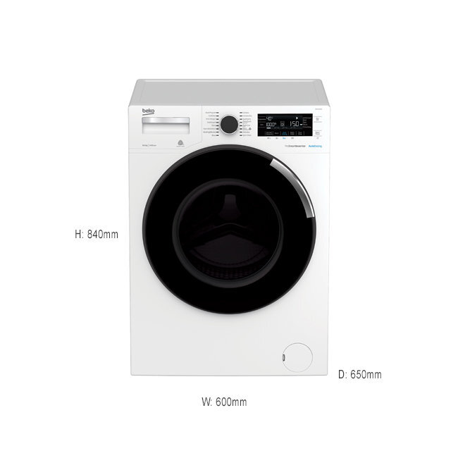 Beko 8.5kg/8kg Laundry Package BFL853ADWBDP83HW hero image