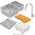 Abey Double Sink Pack with Accessories inc Dish Rack WNL180T image NaN