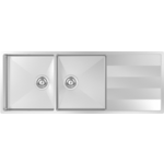 Abey Lugano Double Bowl Sink with Drainer ST340DU hero image