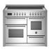 Bertazzoni Professional Series 110cm 5-Zone Induction Cooktop with Electric Triple Oven Cooker Stainless Steel PRO115I3EXT image NaN