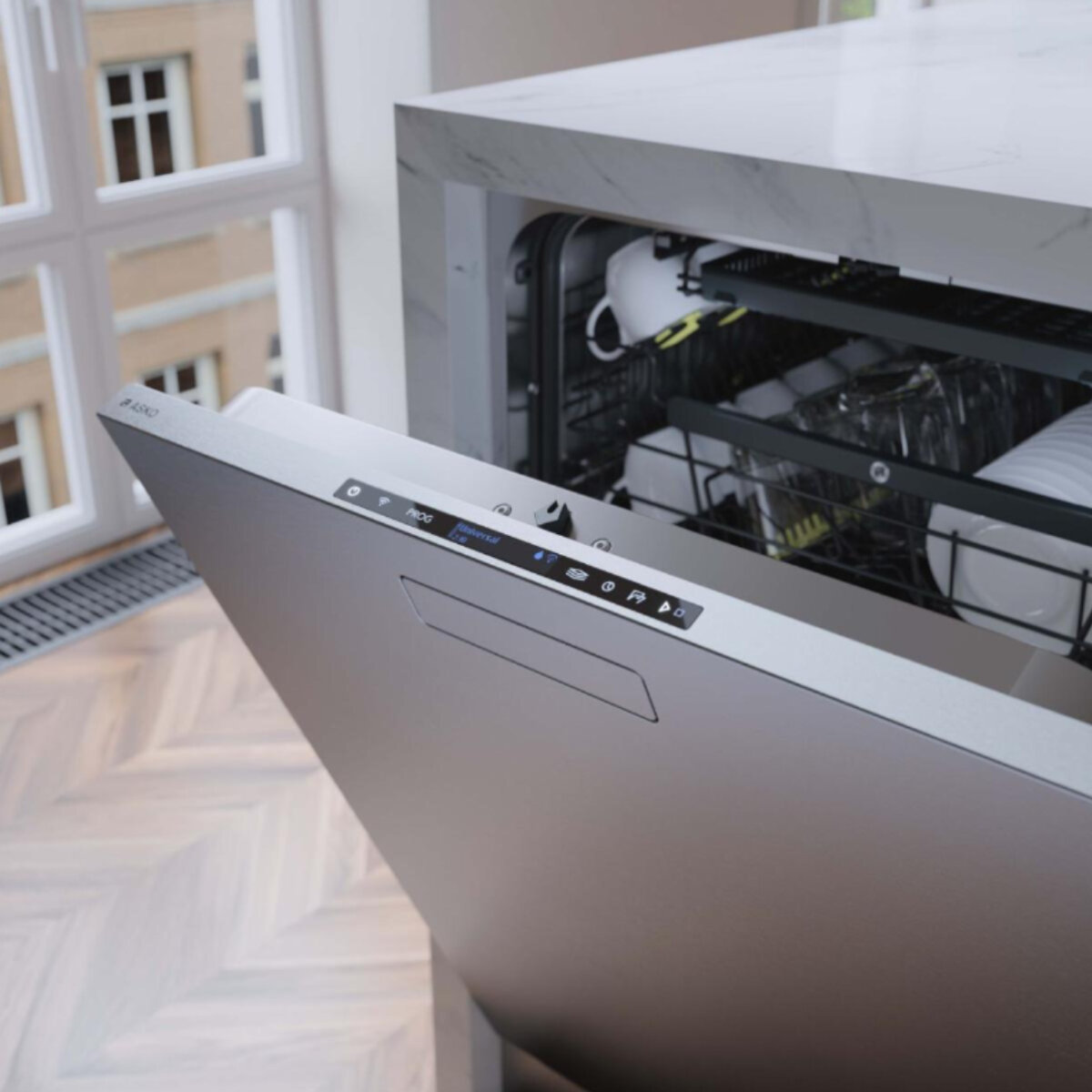 ASKO 60cm Logic Built-In Dishwasher Stainless Steel DBI565IKSAU hero image