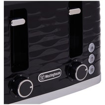 Westinghouse Kettle and Toaster Pack Black Silver 1.7L Kettle, 4 Slice Toaster WHKTPK14K hero image