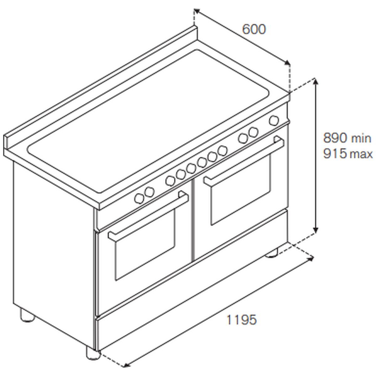 Bertazzoni 120cm Professional Dual Fuel Freestanding Red Oven with Griddle PRO126G2EROT hero image