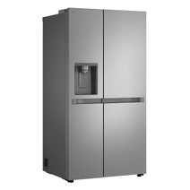 LG 641L Side by Side Refrigerator with Non-Plumbed Ice and Water Stainless Steel GS-N599PL hero image
