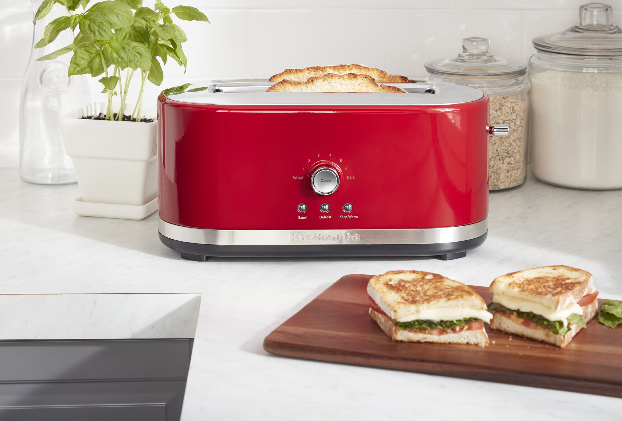 Kitchenaid 4 store slice toaster red