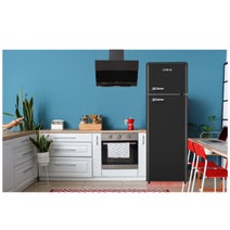 Linarie Valloire 209L Black Retro Top Mount Fridge - Manual Defrost LK200DDBLACK hero image