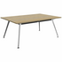 OLG Team Meeting Tables 1800x1200 Polished Alloy Frame/ Oak Worktop OG_TT1812_PA_NO image NaN