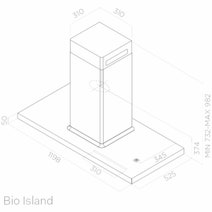 Elica 120cm Bio Island Canopy Rangehood BIOISLANDWHA120X53 hero image