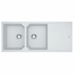Franke Urban Double Bowl Topmount Sink with Reversible Drainer Polar White UBG621PW hero image