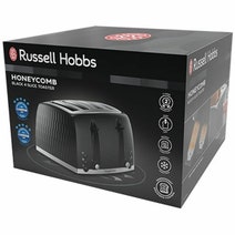 Russell Hobbs Honeycomb 4 Slice Toaster Black RHT704BLK hero image