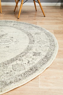 Rug Culture Century Small Grey & Off White Rug 150X150CM - CEN-977-SILV-150X150 hero image