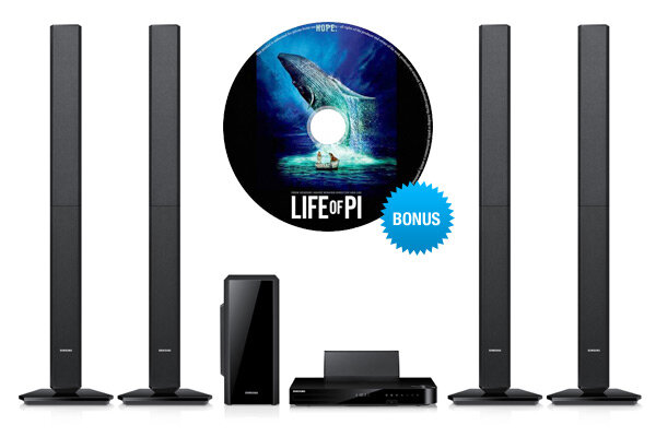 Samsung HT-F5550W 5.1Ch 3D Blu-Ray Home Theatre System with Bonus Life of Pi Blu-Ray hero image
