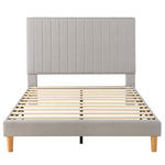 Zinus Debi Queen Upholstered Bed Base Light Grey AU-FHVP-LG-Q hero image