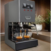 Gaggia Classic E24 Grey Coffee Machine & Coffee Grinder Package DMGNCEVOGREYBUN hero image