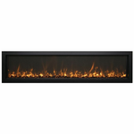 Remii 65 Inch Extra Slim Indoor Built In Electric Fireplace with Black Steel Surround 102765-XS hero image