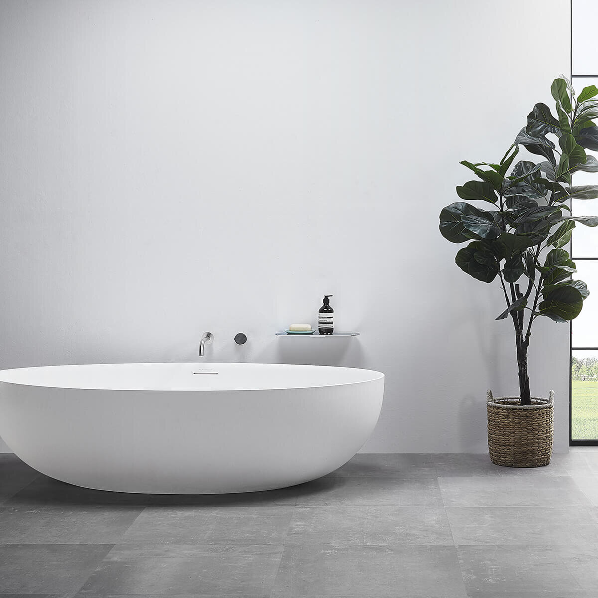 Claybrook Ellipse 1800 Freestanding Bath - Dover White 3347000155 |  Appliances Online