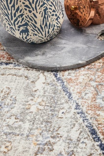 Rug Culture Mayfair Medium Peach & Blue Rug 200X200CM - MAY-LOR-PEA-200X200 hero image