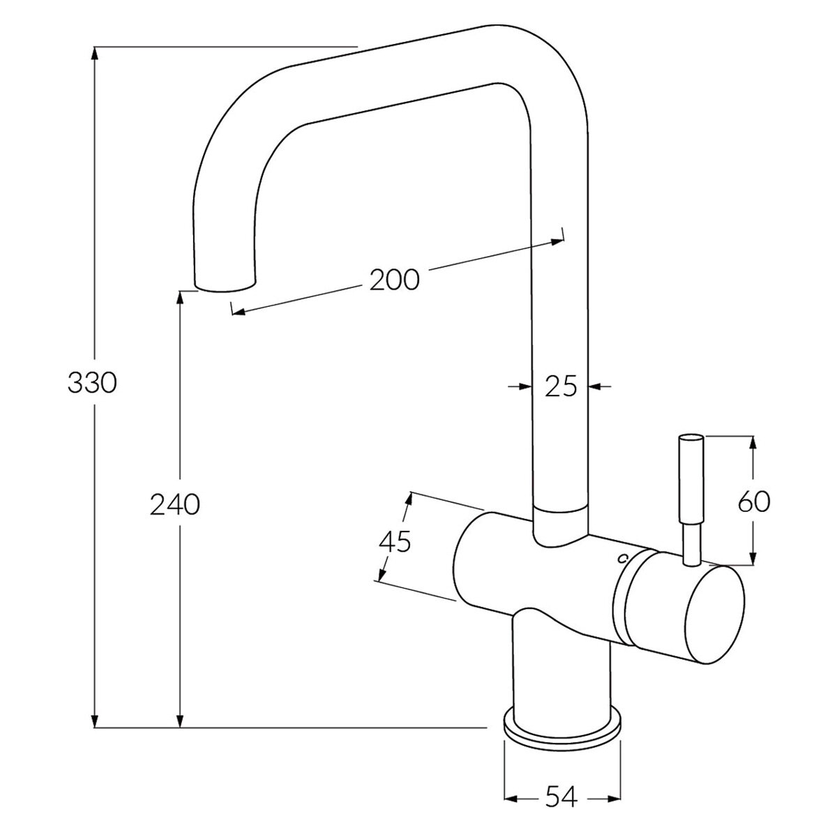 Sussex Taps Voda Square Sink Mixer Tap - Matte Opium Black VSMQ-58 hero image