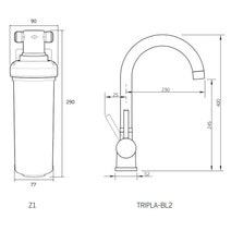 Puretec Z1-BL2 Tripla Black Series Hot and Cold Mixer Tap with Filter System hero image