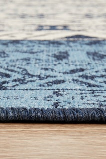 Rug Culture Seaside Small White & Blue Rug 160X110CM - SSD3333-WHBL-160X110 hero image