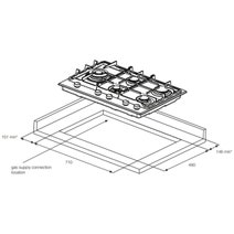 Electrolux 75cm Stainless Steel 5 Burner Natural Gas Cooktop EHG755SE hero image