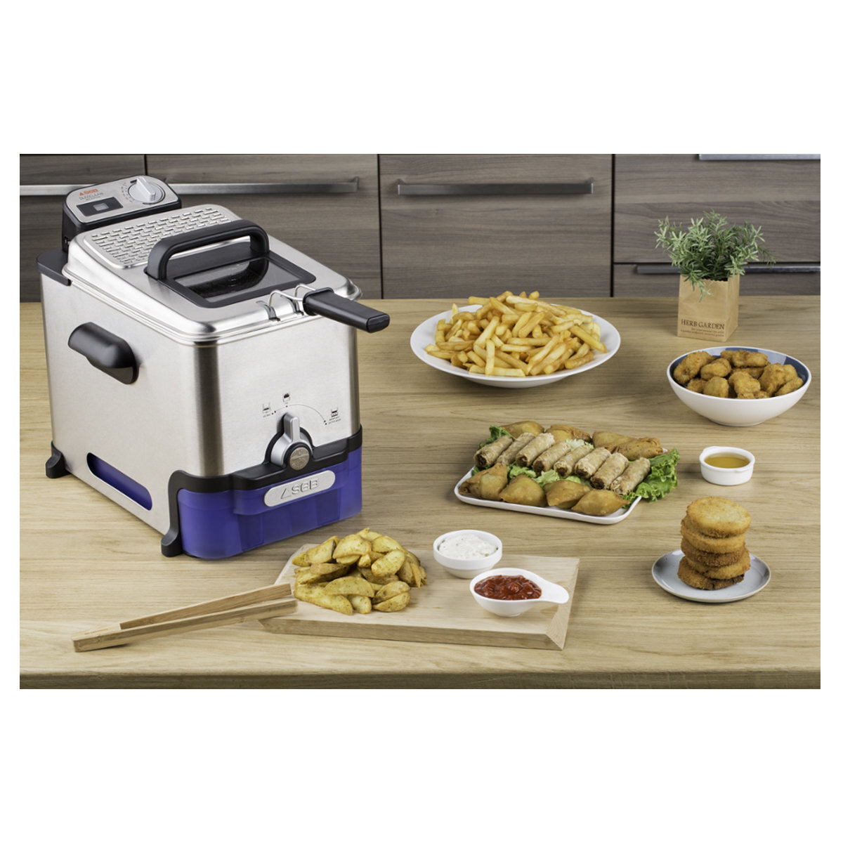 Tefal FR8040 Oleoclean Pro Inox Design Deep Fryer Appliances