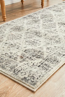 Rug Culture Century Large White & Charcoal Rug 400X80CM - CEN-999-GREY-400X80 hero image